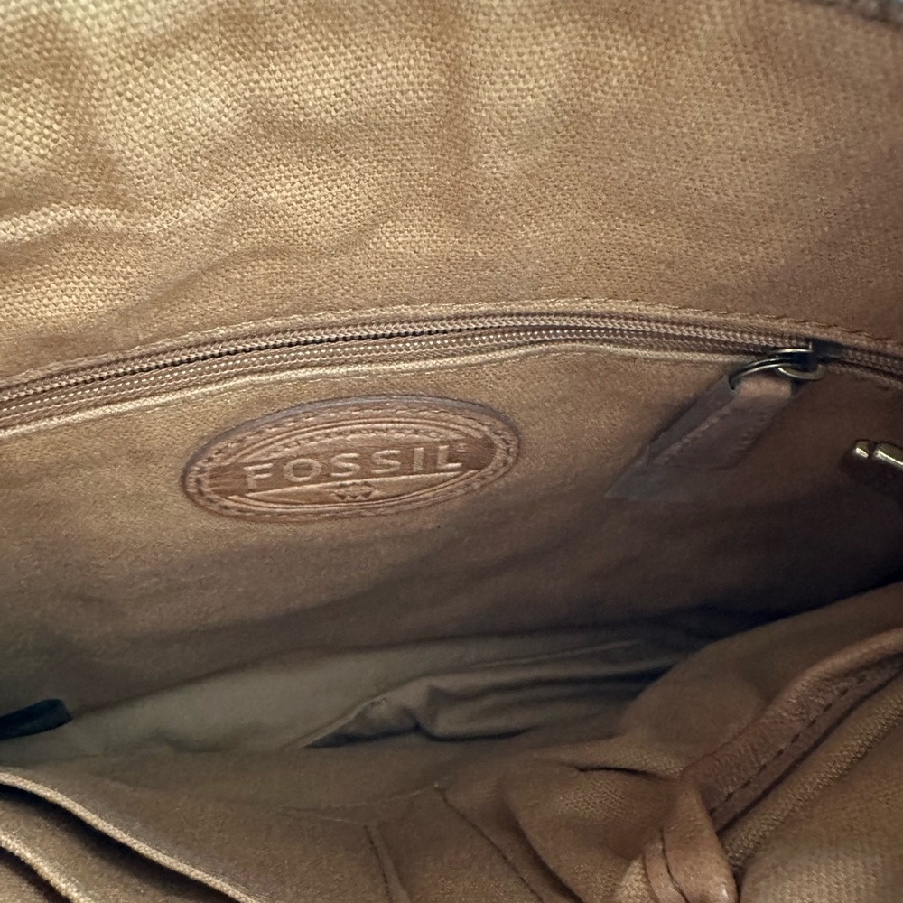 Fossil Multicolor Patchwork Crossbody with Tan Le… - image 6